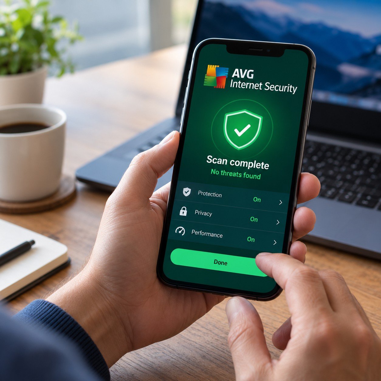 AVG Internet Security 3 Devices 1 Year - Smartphone Scan