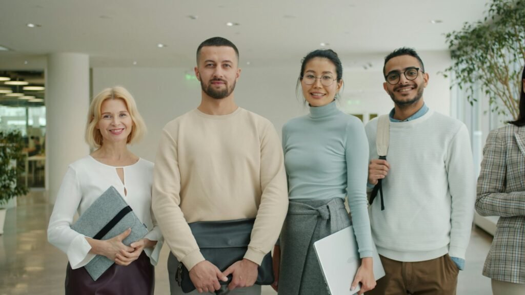 Diverse team of professionals