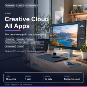 Adobe Creative Cloud All Apps 12 months EU, creative studio