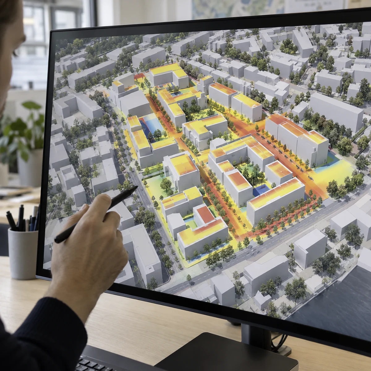 Autodesk Forma in use on a design workstation