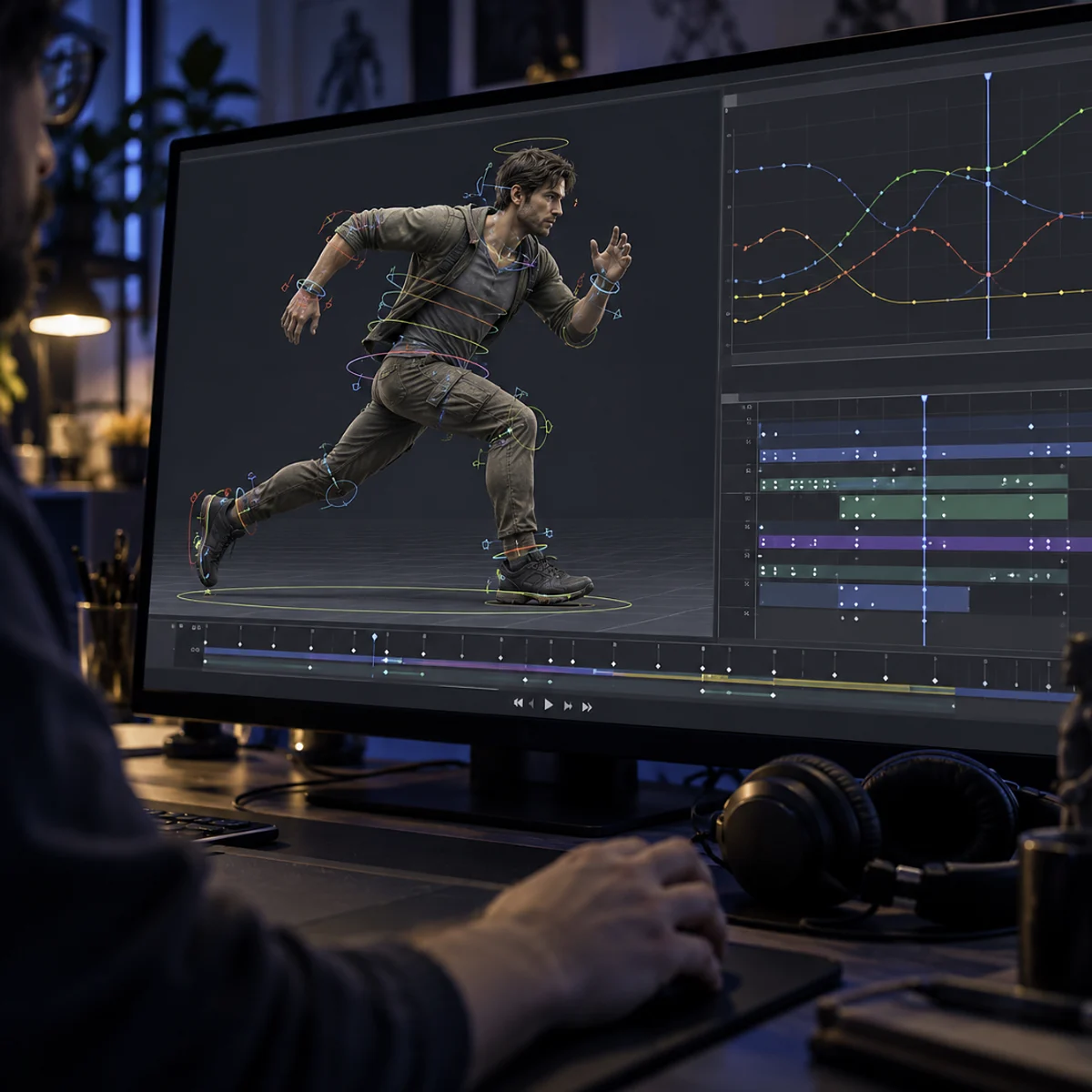 Autodesk Maya in use on a design workstation