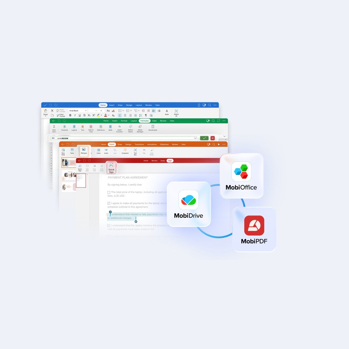 MobiDrive connects MobiOffice and MobiPDF