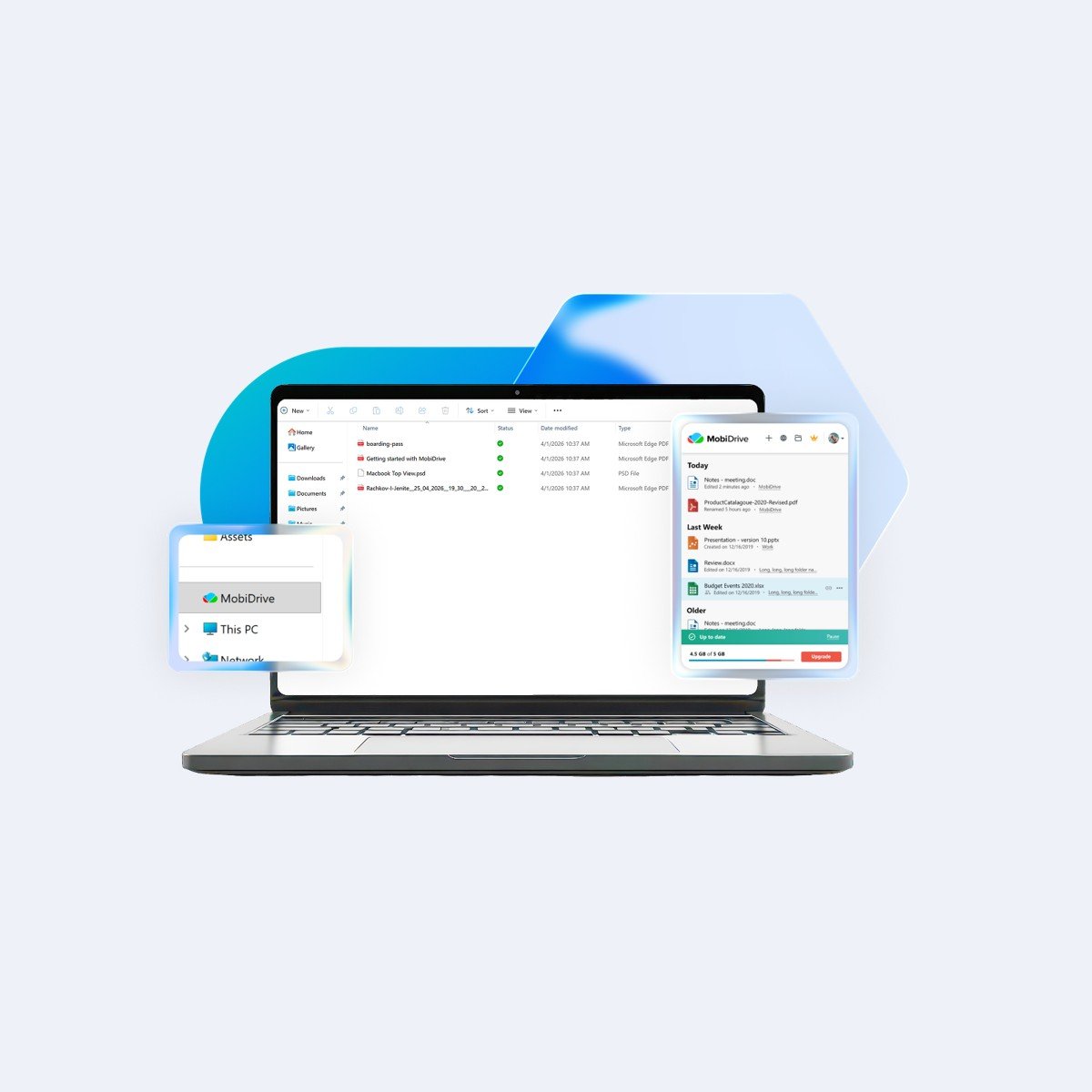 MobiDrive on laptop and phone