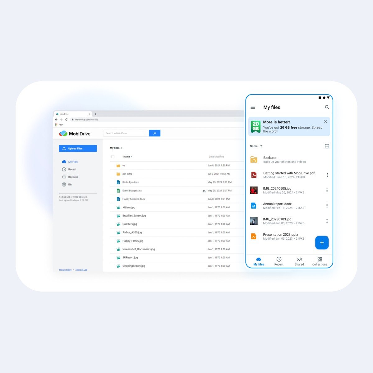 MobiDrive file browser