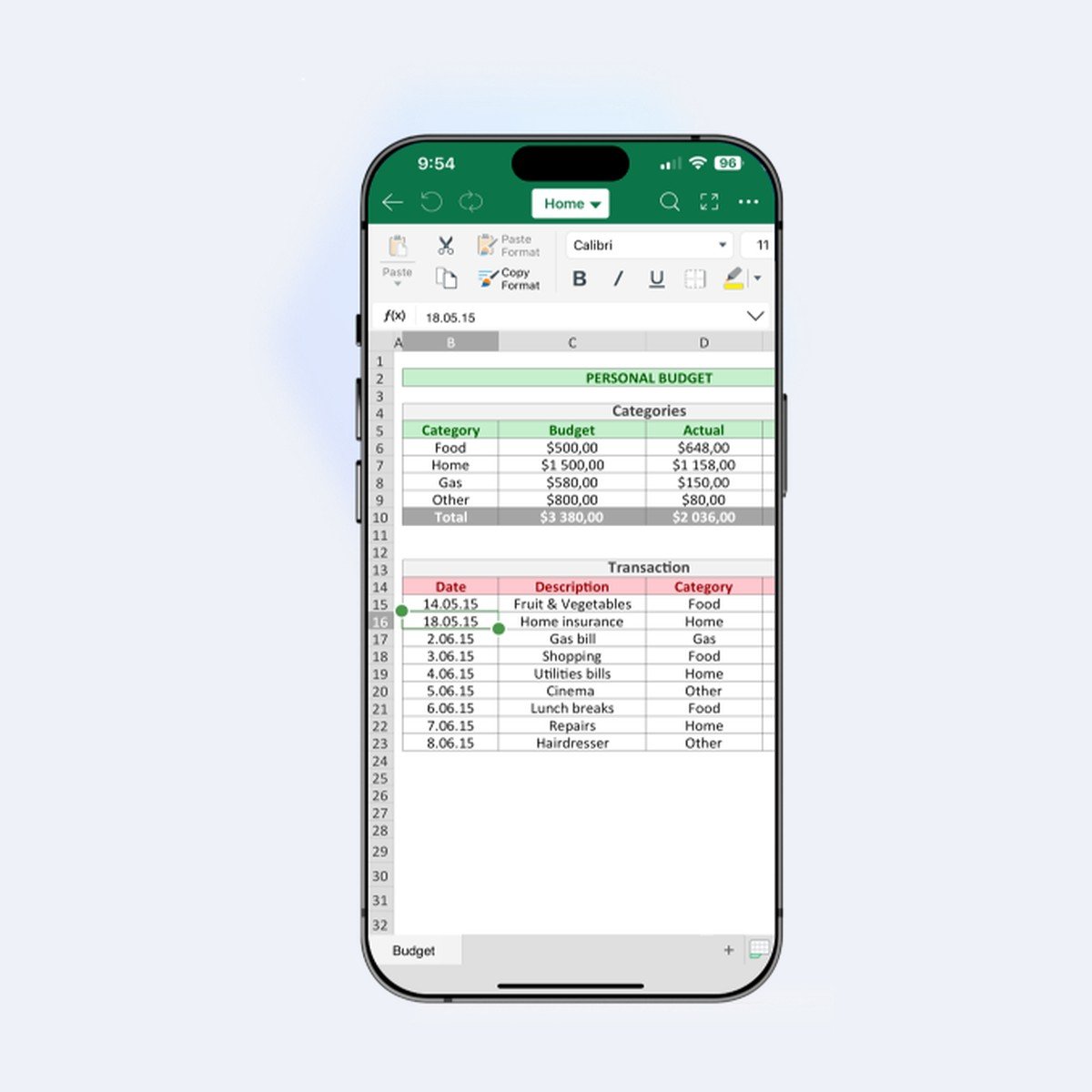 MobiOffice on iPhone