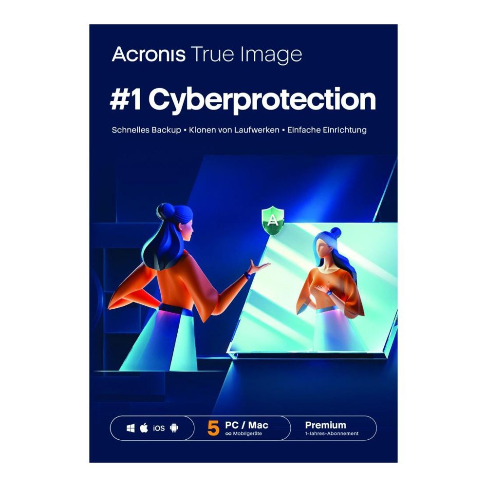 Acronis True Image Premium 1 TB 5 devices 12 months